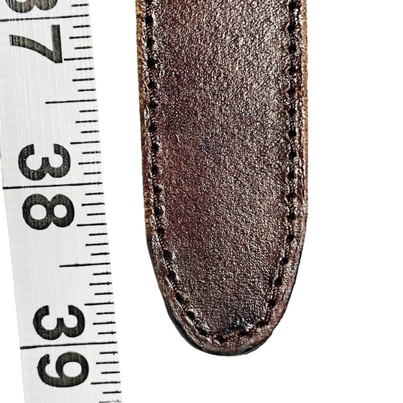 Vintage Capezio Brown Braided Western Gothic Leather Belt w/Silver Accents main image 9